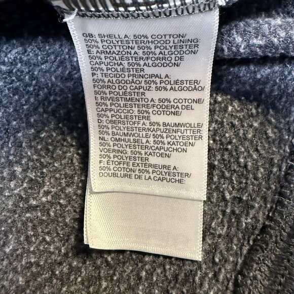 The North Face Logo Stripe Hoodie Women’s Large Charcoal Gray GUC - Picture 6 of 10